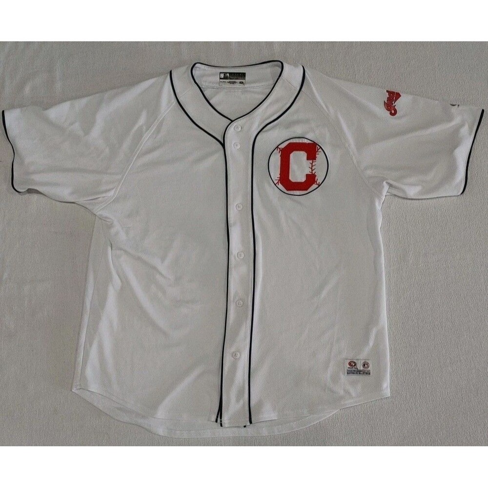 Cleveland Indians MLB Genuine Merchandise White Button Up Jersey Adult Size XL